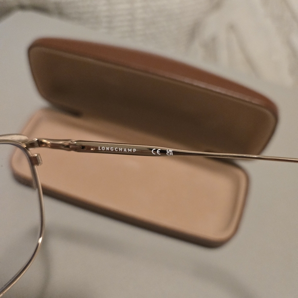 Longchamp Gold Glasses with Brown Case - Picture 3 of 4